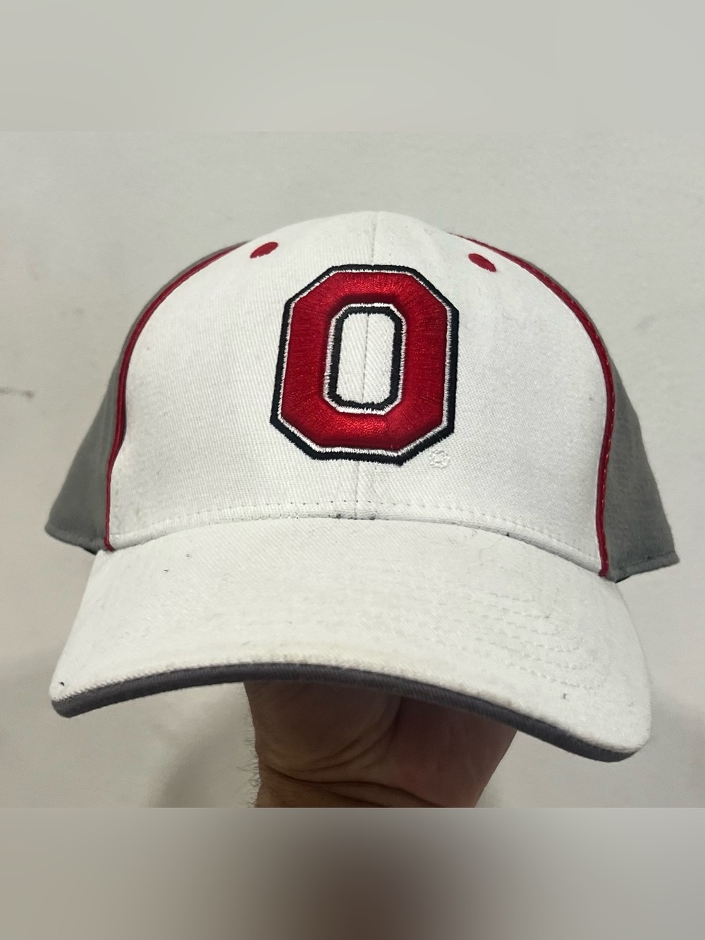 The Ohio State Buckeyes 3D Embroidery Scarlet Gray One Fit Flex Hat-Medium/Large